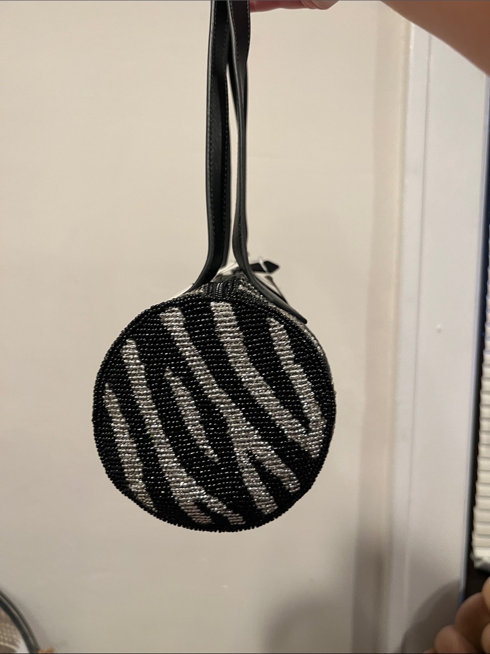 Reformation Zebra Beaded Aurora Shoulder Bag - Picture 3 of 8